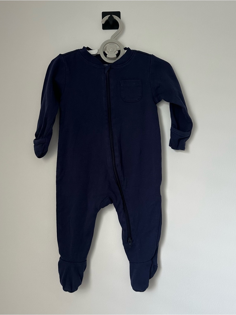 Old Navy Classic Navy Footed Baby One-Piece
